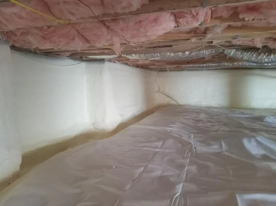 Crawl space encapsulation with closed-cell spray foam for Roof Maintenance in Falmouth
